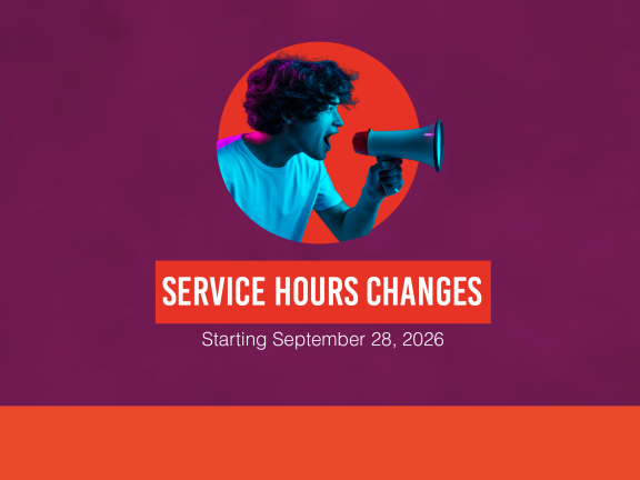 Service Hours Changes Banner