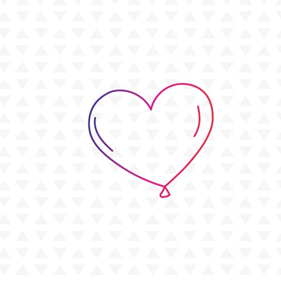 Heart on a white background