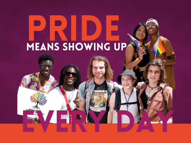 Pride Means Showing Up Banner