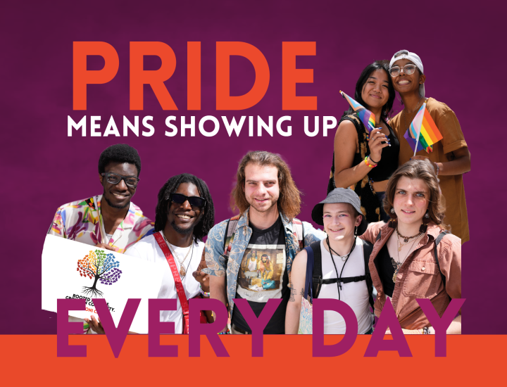 Pride Means Showing Up Banner